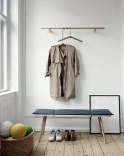 Lavice s podsedákem Georg, dark grey / oak