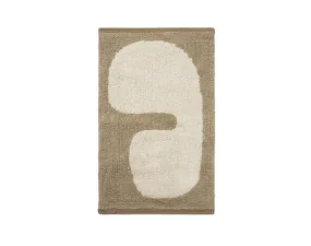 Koupelnová předložka Lay, dark taupe / off-white