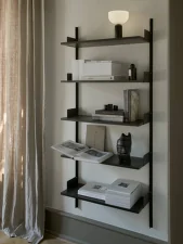 Policová sestava Wall Shelf 1900, black ash/black