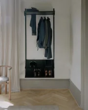 Policová sestava Wardrobe Shelf 1, oak/black
