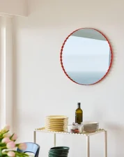 Zrcadlo Arcs Round, red