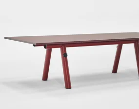Stůl Boa 280x110x75 cm, barn red / burgundy linoleum