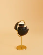 Přenosná stolní lampa Multi-Lite, black semi matt / brass
