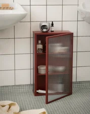 Skříňka Haze Reeded Glass, oxide red