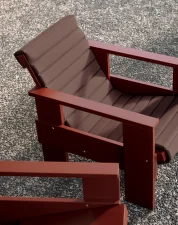 Polstrování Crate Quilted Lounge Chair, iron red