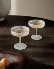 Skleničky Ripple Champagne set 2ks, frosted