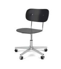 Kancelářská židle Co Task Chair, polished aluminium/black oak
