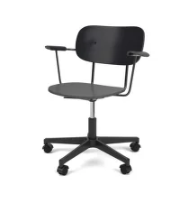 Kancelářská židle Co Task Chair s područkami, black/black oak