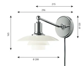 Nástěnná lampa PH 2/1, white