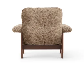 Křeslo Brasilia Lounge Chair, Sheepskin sahara/walnut