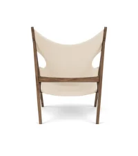 Křeslo Knitting Lounge Chair Textile, walnut/Logan Jasmine