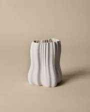 Váza Moire H20, off-white