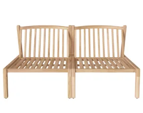 Dvoumístná zahradní pohovka Patio, untreated solid teak