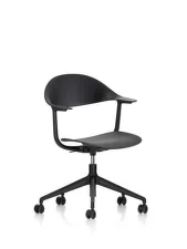 Kancelářská židle Mynt Plastic s kolečky, black