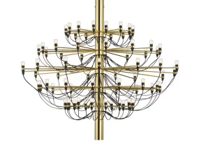 Lustr 2097/75 Clear Bulbs, brass