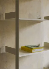 Policová sestava Rombe IF5 s pracovní deskou, alabaster