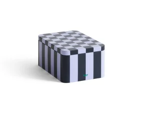 Úložný box Tin Container Small, dark blue and lavender