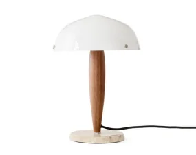 Stolní lampa Herman SHY3, Opal Glass w. Walnut & Cream Marble