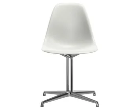 Židle Eames DSL, cotton white/polished aluminum