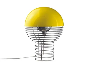 Stolní lampa Wire 30, chrome/yellow