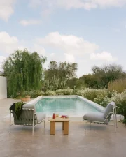 Křeslo Settle Lounge Chair bez područek, Ribbed Weave 5/taupe