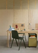 Židle Brink A-Base, oak / dark olive