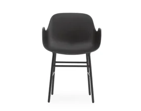 Židle Form s područkami, black/steel