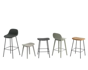 Barová stolička Fiber Stool 65cm Tube Base, black