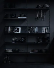 Police String Magazine Shelf 78 x 30, black ash