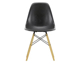 Židle Eames Fiberglass DSW, elephant hide grey/golden maple