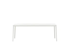Jídelní stůl Plate 90x180, white MDF table top/white base