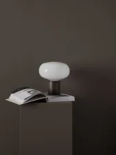 Stolní lampa Karl-Johan Table Lamp, Smoked Oak w. White Opal Glass