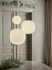 Závěsné svítidlo Lantern Pendant, Large, Frosted White Opal Glass