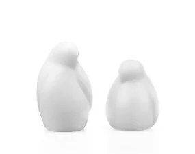 Dekorace ptáčka Resting Bird small, white