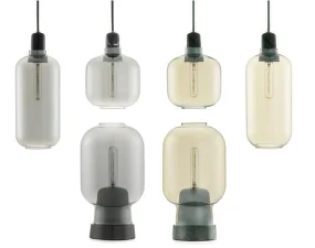 Stolní lampa Amp, smoke/black