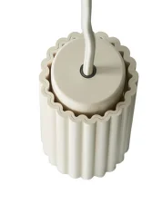 Závěsná lampa Donna 7, linen