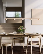 Závěsná lampa Blush rail 5, warm beige
