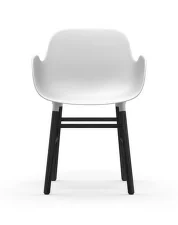 Židle Form s područkami, white/black