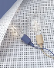 Závěsná LED lampa E27, pale blue