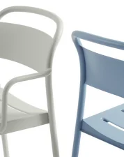 Židle Linear Steel Side Chair, pale blue