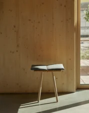 Stolička s podsedákem Georg, dark grey / oak