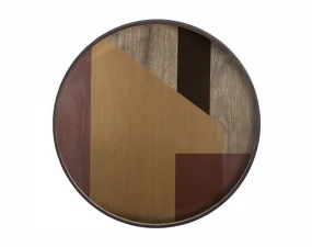 Tác Angle Glass Tray Round XL, bronze