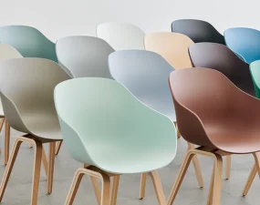 Židle AAC 222 Lacquered Oak Veneer, dusty mint