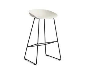 Barová stolička AAS 38 High Black Steel, melange cream