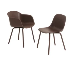 Zahradní židle Fiber Outdoor Side Chair, brown red