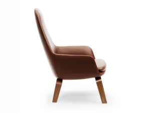 Křeslo Era Lounge Walnut Ultra Leather, vysoké