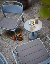Textilní podsedák Linear Steel Lounge Chair, dark grey