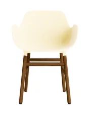 Židle Form s područkami, cream/walnut