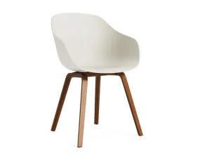Židle AAC 222 Lacquered Walnut Veneer, melange cream