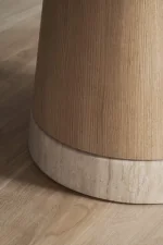 Jídelní stůl Piro Ø160 cm, white pigmented oiled oak